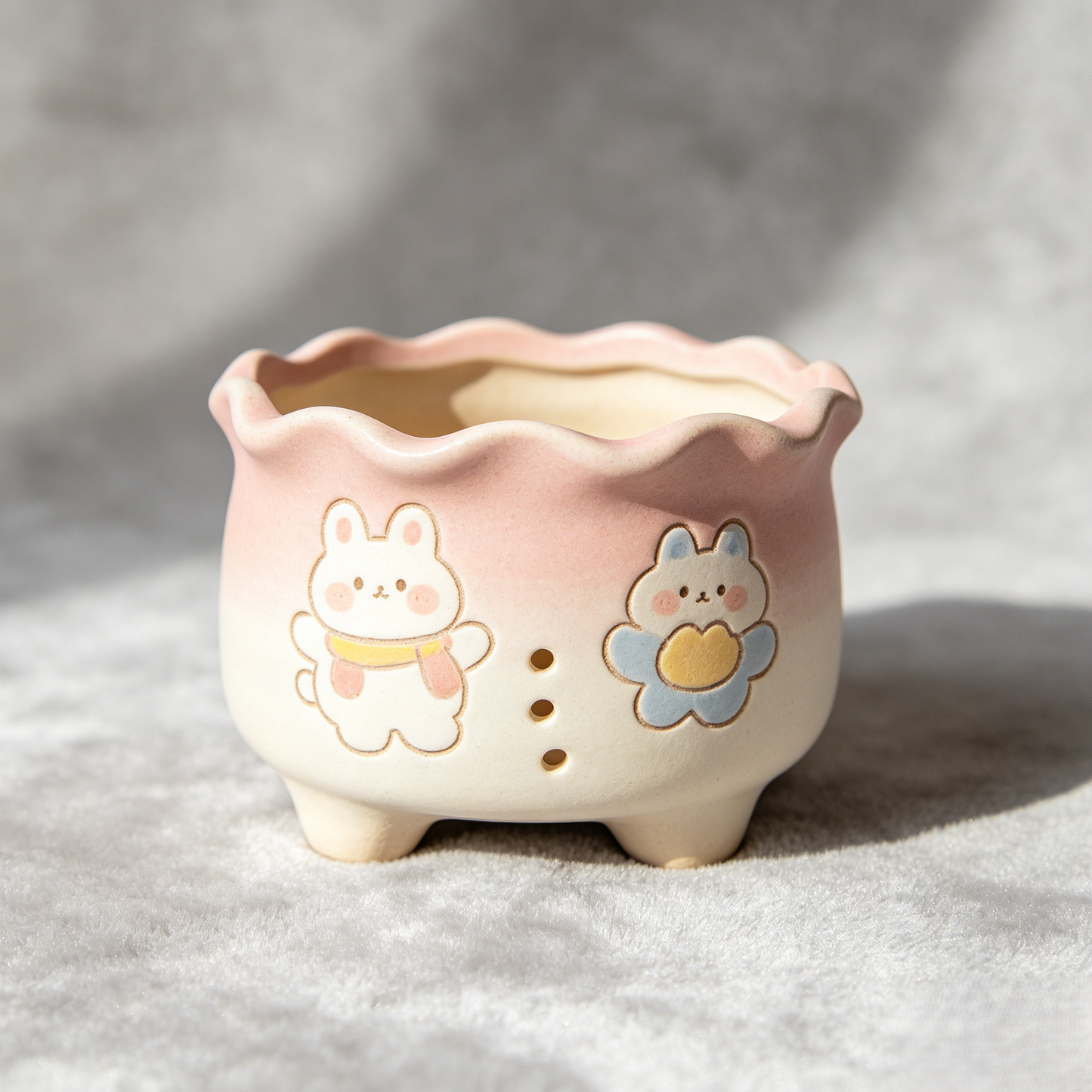 π° Cute Bunny Gradient Ceramic Succulent Pot