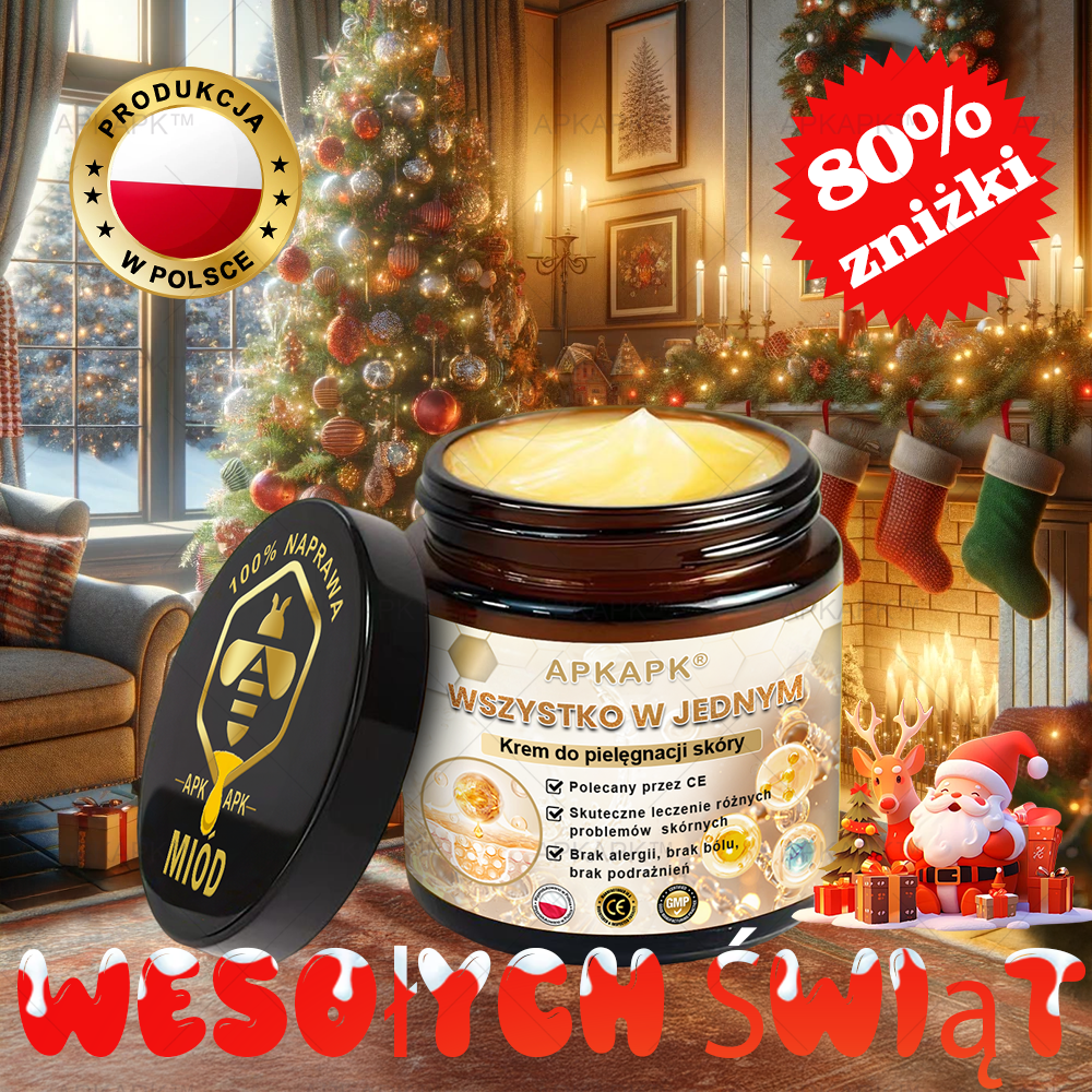 🎅APKAPK™ Skuteczny krem do kompleksowej pielęgnacji skóry, 🧑‍⚕️🧑‍⚕️🧑‍⚕️zatwierdzony przez Polskie Towarzystwo Dermatologiczne (PTD) oraz  – Państwowy Zakład Higieny (PZH).