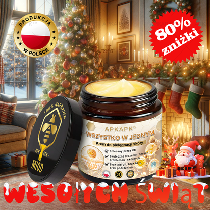 🎅APKAPK™ Skuteczny krem do kompleksowej pielęgnacji skóry, 🧑‍⚕️🧑‍⚕️🧑‍⚕️zatwierdzony przez Polskie Towarzystwo Dermatologiczne (PTD) oraz  – Państwowy Zakład Higieny (PZH).
