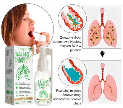 [Oficjalny flagowy sklep marki]👨‍⚕️MIQIKO Zaawansowany spray oczyszczający płuca (☘️zalecany przez specjalistów od płuc☘️)