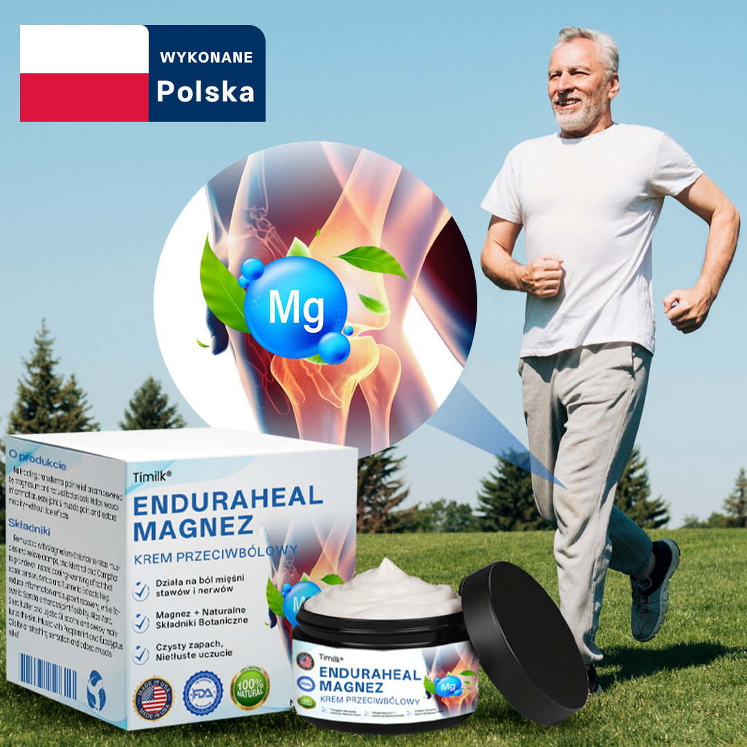 Timilk® EnduraHeal magnezowy krem przeciwbólowy (na zapalenie stawów, neuropatie, reumatyzm, urazy sportowe i nie tylko)