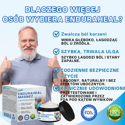 Timilk® EnduraHeal magnezowy krem przeciwbólowy (na zapalenie stawów, neuropatie, reumatyzm, urazy sportowe i nie tylko)
